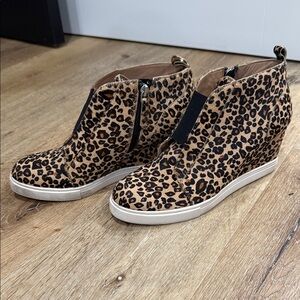 Paolo Leopard Print Wedge Shoes